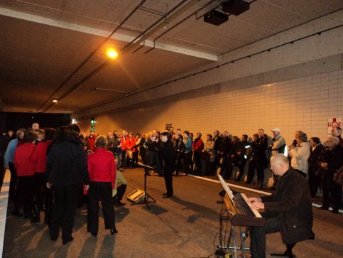 Sonority zingt  tijdens open dag Waterwolftunnel